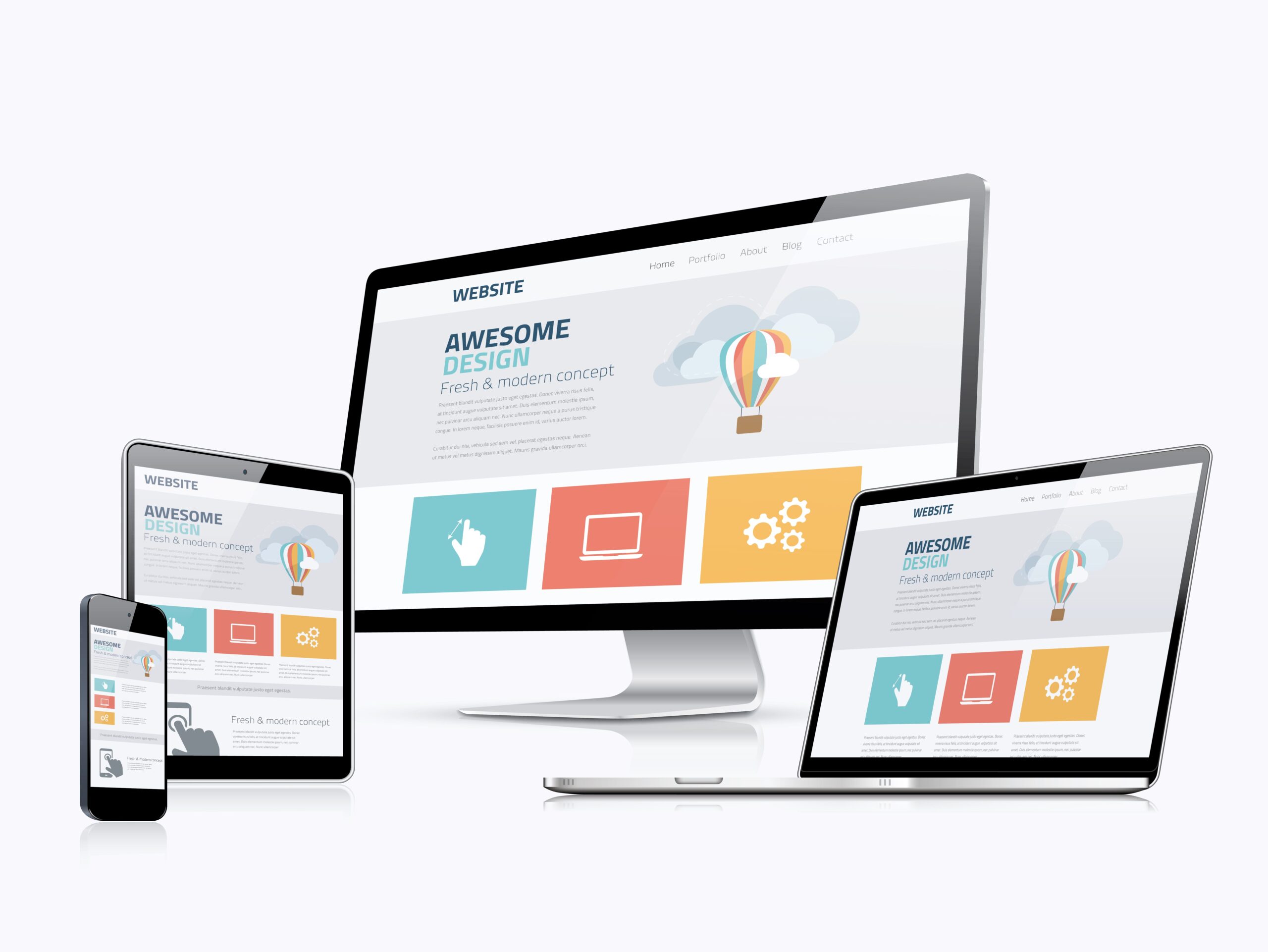 Displays in responsive Web Designs